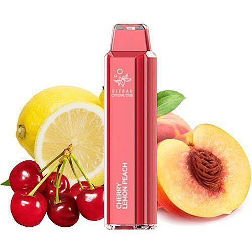 Одноразовая электронная сигарета Elf Bar Crystal 2500 Cherry Lemon Peach