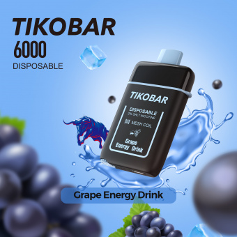 Одноразовая ЭС TIKOBAR 6000 ( Виноградный Энергетич.напиток)