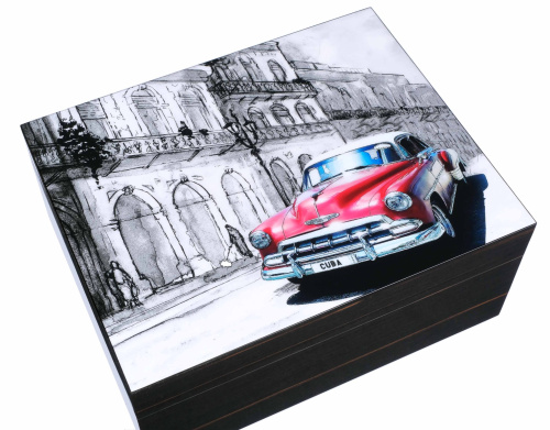 Хьюмидор Gentili Red Car на 50 сигар, Эбеновое дерево фото 4