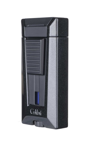 Зажигалка сигарная Colibri Stealth, тройное пламя, черный металлик фото 2