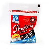 Фильтры для самокруток SMOKING SLIM CARBON 6мм x 15мм (120шт)