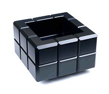 Пепельница Colibri Heritage Cube, Черный лак