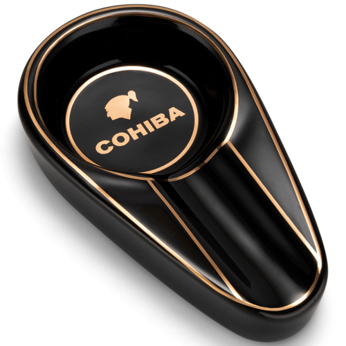 Пепельница COHIBA керамическая (черная) на 1 сигару