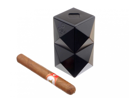 Зажигалка настольная Colibri Quasar, тройное турбопламя, Черный лак фото 2