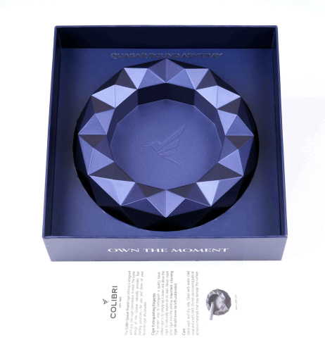 Пепельница Colibri Quasar на 6 сигар, Синий лак Navy фото 3