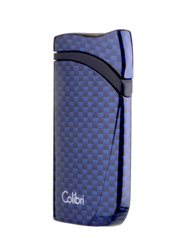 Зажигалка сигарная Colibri Falcon, синий карбон фото 3