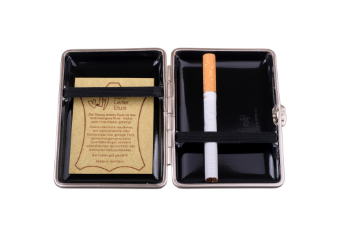 Портсигар Stoll на 14 сигарет, натуральная кожа, Коричневый фото 4
