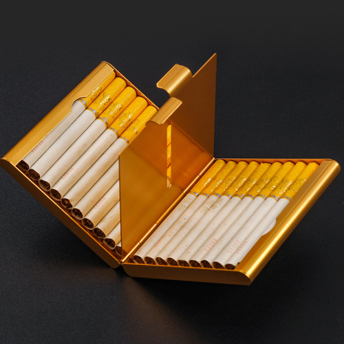 Портсигар двойной на 20 сигарет (золотой) фото 2