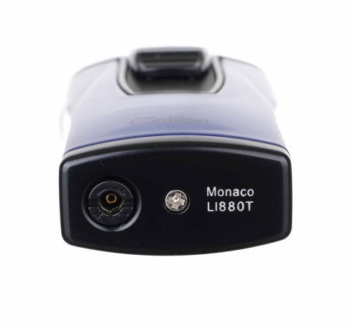 Зажигалка сигарная Colibri Monaco, тройное пламя, синий металлик фото 6