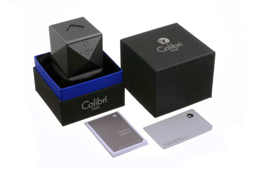 Зажигалка настольная Colibri Quasar, тройное турбопламя, Черный лак фото 3