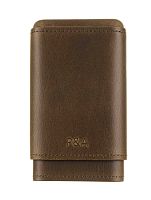 Чехол P&A на 4 сигары Робусто, натуральная кожа и кедр