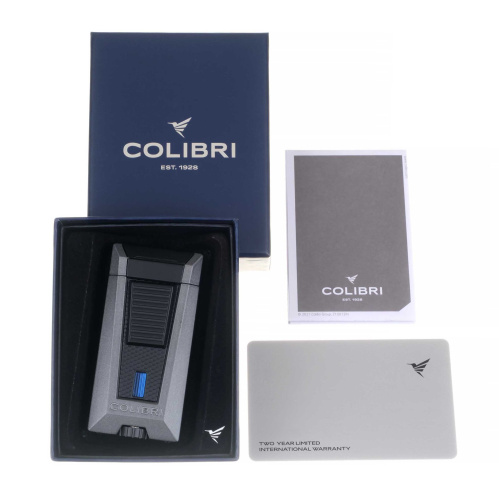 Зажигалка сигарная Colibri Stealth, тройное пламя, антрацит фото 7