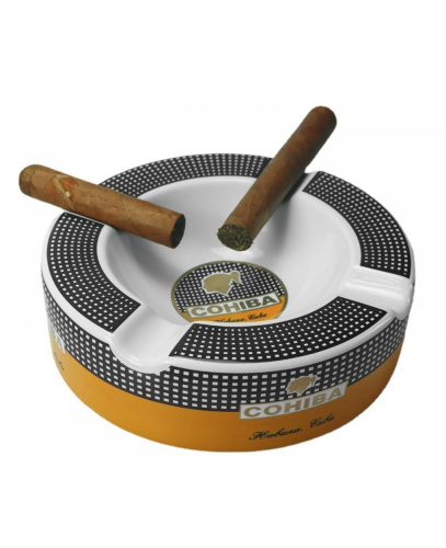 Керамическая пепельница cohiba на 4 сигары круглая фото 2