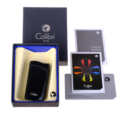 Зажигалка сигарная Colibri Falcon, черный металлик фото 5