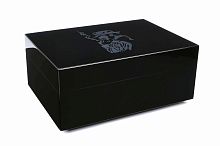 Хьюмидор Gentili Fumatore Argento на 50 сигар, Черный лак