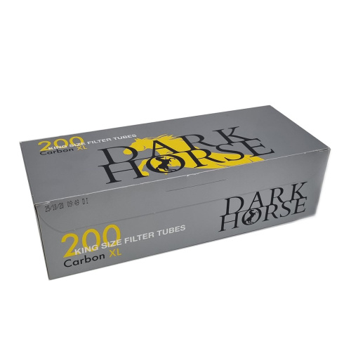 Гильзы для самокруток DARK HORSE Extra Long Carbon 8мм х 15мм х 84мм (200 шт)