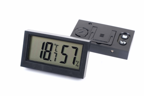 Термо-гигрометр цифровой, черный фото 2