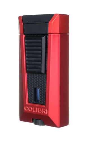 Зажигалка сигарная Colibri Stealth, тройное пламя, красный металлик фото 5