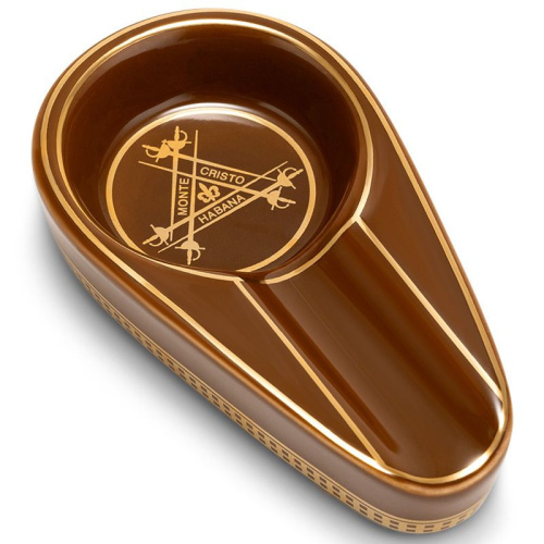 Набор аксессуаров для сигар MONTECRISTO (2 гильотины, пепельница, пробойник),Коричневый фото 2