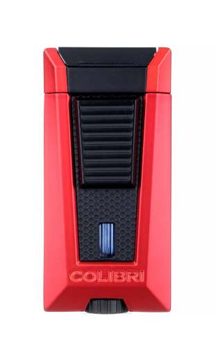 Зажигалка сигарная Colibri Stealth, тройное пламя, красный металлик