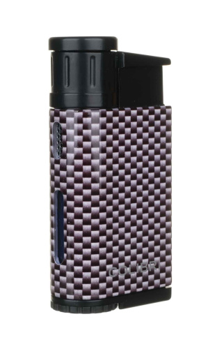 Зажигалка сигарная Colibri Evo, серебристый карбон фото 2