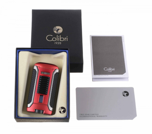 Зажигалка сигарная Colibri Apex, красная фото 6