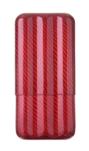 Чехол Lubinski на 3 сигары,красный карбон