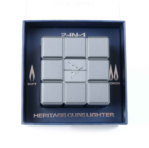Зажигалка настольная Colibri Heritage двойного действия: турбо или обычное пламя, Оружейная сталь фото 5