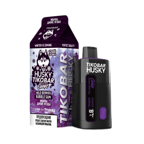 Одноразовая ЭС TIKOBAR HUSKY СИБИРЬ 12000 - Жвачка дикие ягоды