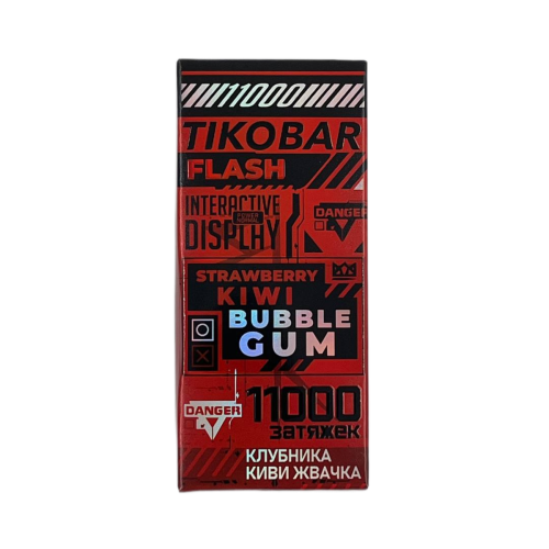 Одноразовая ЭС Tikobar flash 11000 - Клубника киви жвачка