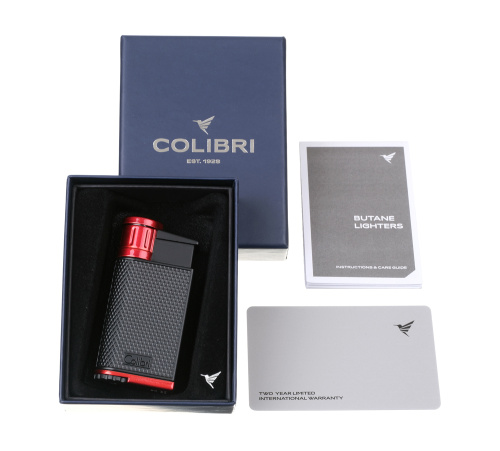 Зажигалка сигарная Colibri Evo, черно-красная фото 5