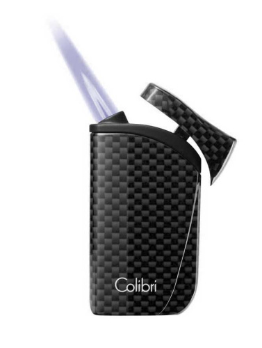 Зажигалка сигарная Colibri Falcon, черный карбон фото 4