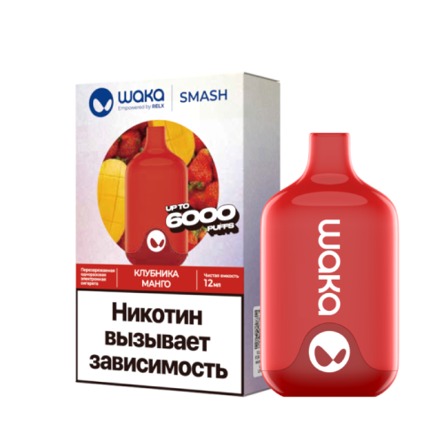 Одноразовая ЭС WAKA SMASH (6000) - Клубника Манго