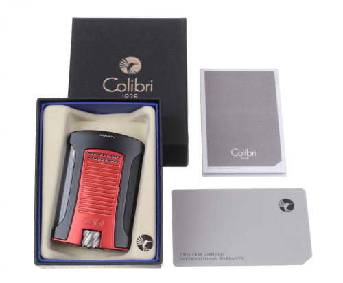 Зажигалка сигарная Colibri Daytona, черно-красная фото 7