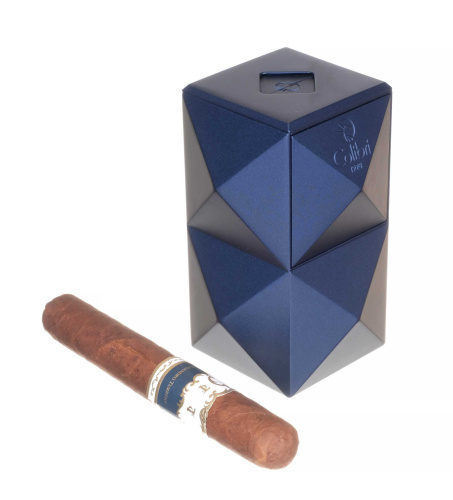 Зажигалка настольная Colibri Quasar, тройное турбопламя, Синий лак Navy фото 2