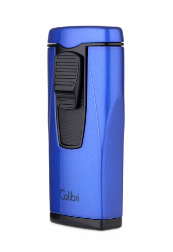 Зажигалка сигарная Colibri Monaco, тройное пламя, синий металлик фото 3