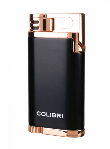 Зажигалка сигарная Colibri Belmont, черная-розовое золото фото 2