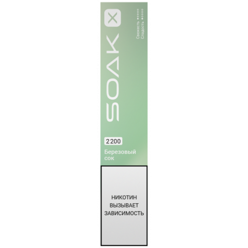 Одноразовая ЭС Soak X 2200 - Березовый сок