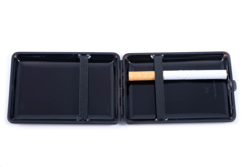 Портсигар Stoll на 14 сигарет, экокожа, Черный фото 4